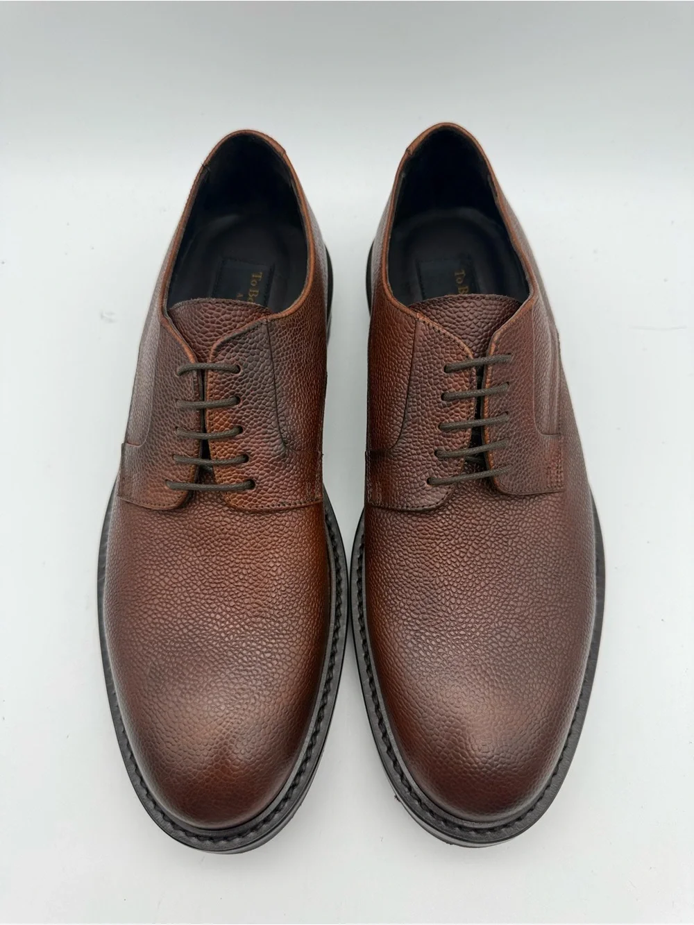 BRAND NEW To Boot New York Adam Derrick Brown Pebble Grain Derby Made Italy Sz 9